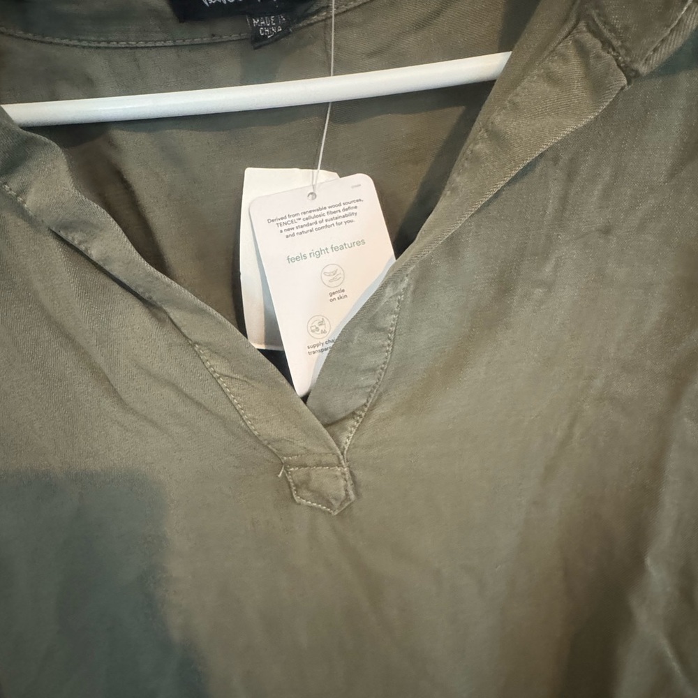 Velvet Heart Olive Utility Collar dress - Picture 6 of 6